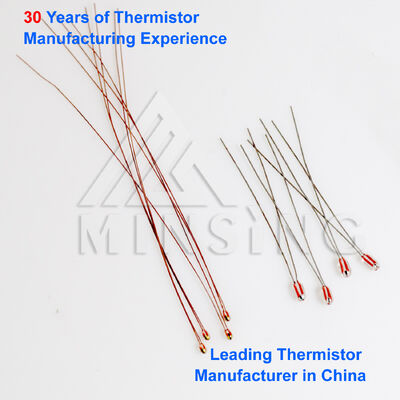 Termistor de coeficiente de temperatura negativo de estructura fija, termistor NTC Vidrio-sellado radial
